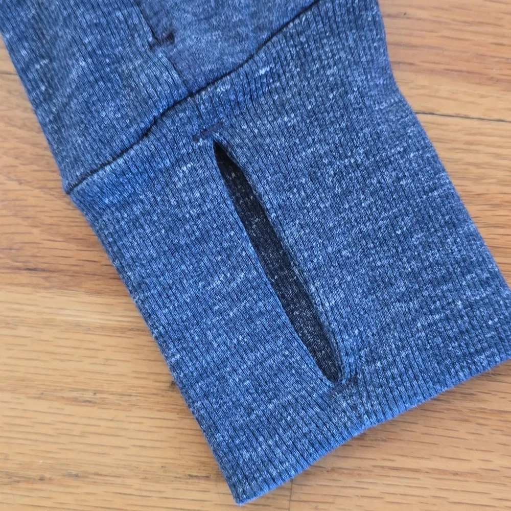 Athleta CYA Heathered Blue Hoodie Sweatshirt- M - Picture 4 of 12